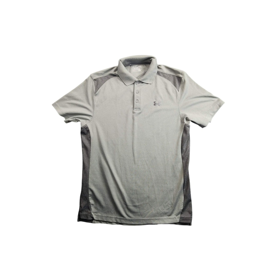 Under Armour Men's Grey‎ Golf Polo Shirt Short Sleeve Performance Breathable M